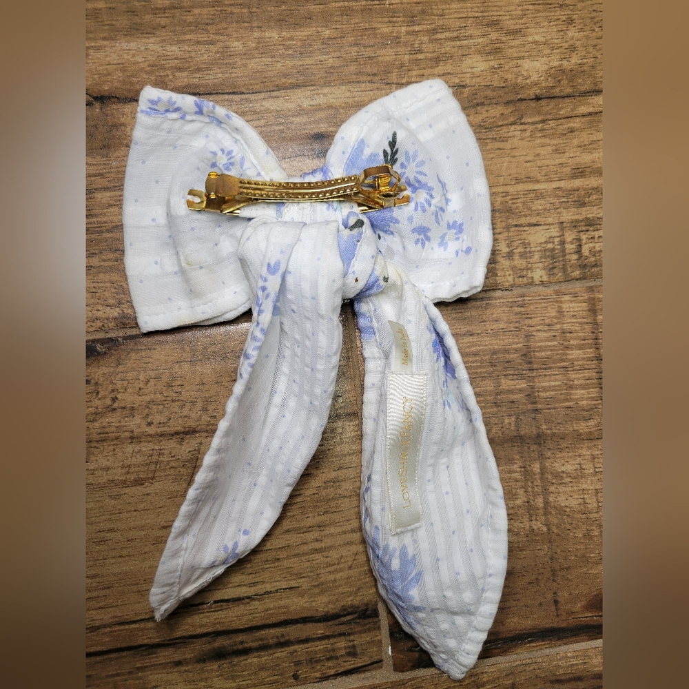 Love Shack Fancy Elisiette Hair Barrette, whisper blue - Picture 4 of 9